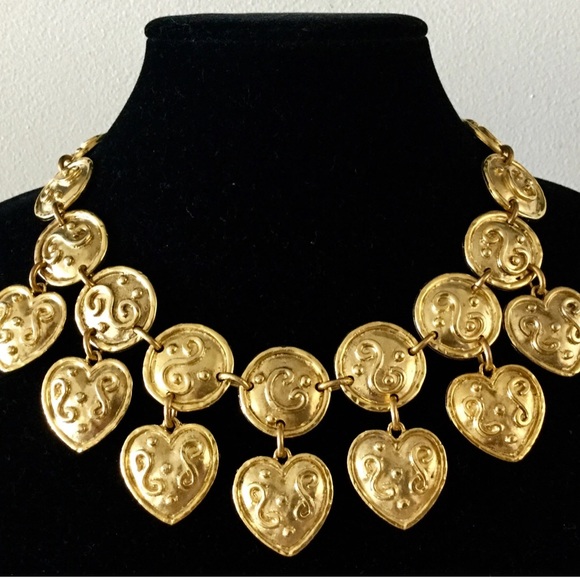 Edouard Rambaud Paris Byzantine Gold Belt with Hearts made in Italy - Picture 1 of 5